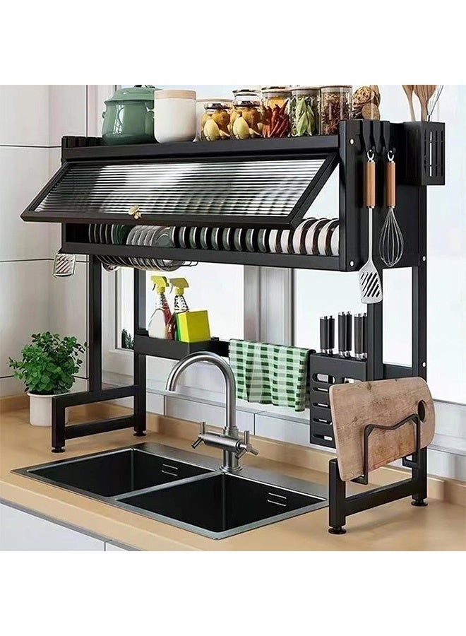 VOGMAX Over-the-sink draining rack, multi-functional kitchen storage rack, over-the-sink draining rack, creating a tidy kitchen with a draining rack for the sink - Image 5